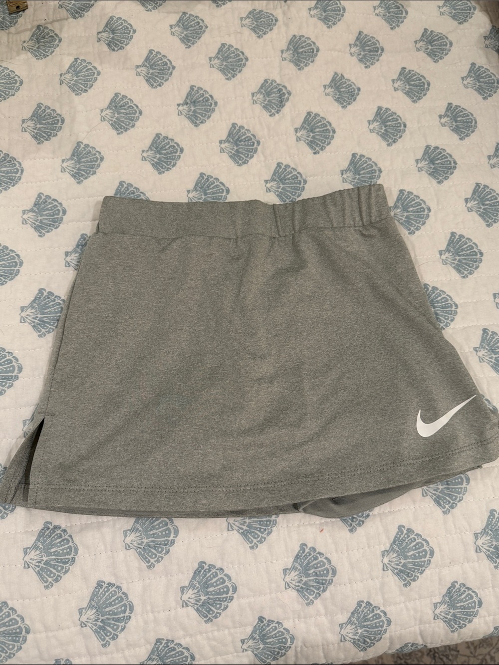 Nike Gray Girls' Athletic Skort with White Swoosh girls size 6x